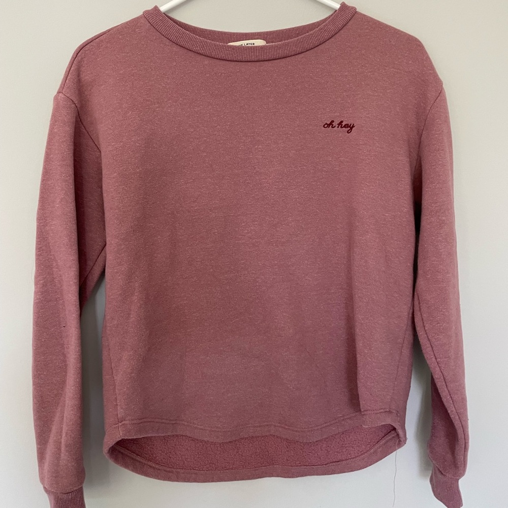 Marine Layer Pink Pullover Crewneck, Size Small.